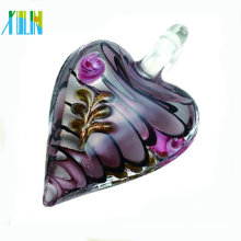 lampwork murano heart glass pendants clear glaze pendants